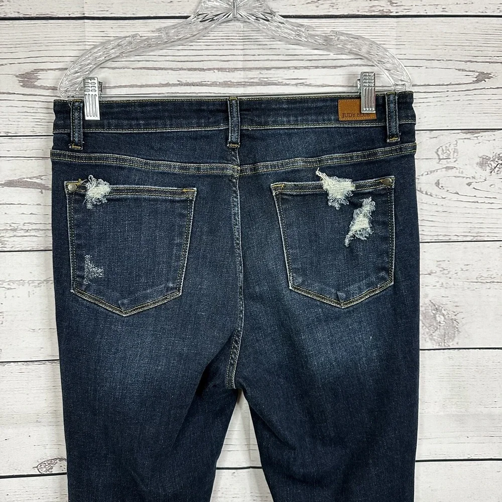 Judy Blue Jeans Womens Size 32‎ Skinny Dark Wash High Rise Comfort Stretch